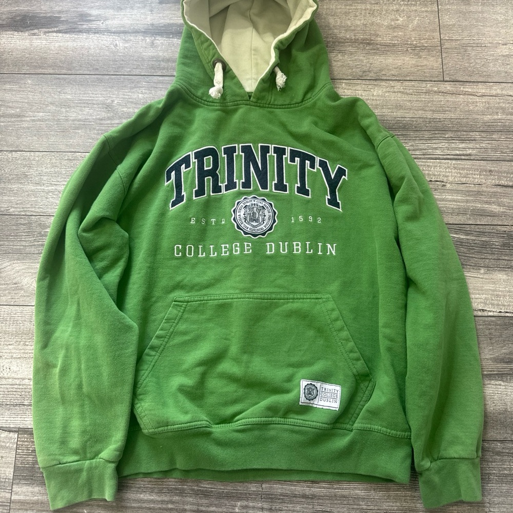Trinity College Dublin Green Hoodie Size L